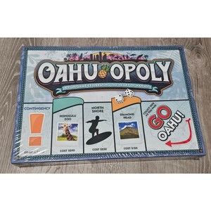 Oahu Opoly Hawaii Monopoly Board Game Limited Edition - New Sealed!